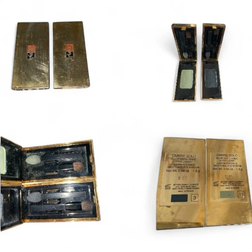 Yves Saint Laurent YSL Couture Mini Clutch Eyeshadow solo Palettes green black
